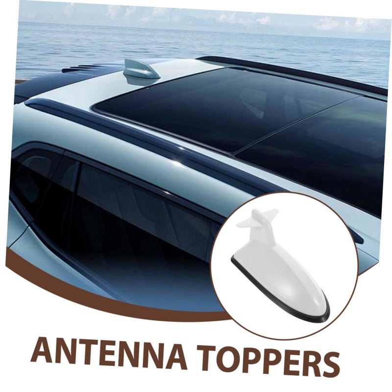 White Car Antenna Topper For Enhanced Signal Reception Aerodynamic Roof Decoration - Image 4