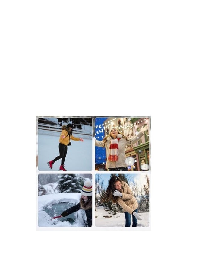 Women's Touch Screen Gloves, Men Touchscreen Mittens, Warm Winter Gloves, Daily Wear Touchscreen Gloves, Plush Elastic Cuffs Knit Gloves, Winter Warmth Accessories, for Driving Cycling 4 Pairs - Image 5