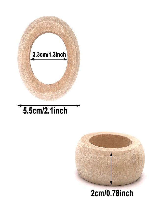 DUTWROY Wooden Napkin Rings 10pcs Natural Wood Serviette Holders Round Serviette Rings Table Decoration Napkin Ring for Party Decoration,Dinning Table,Everyday,Family Gatherings - Image 2