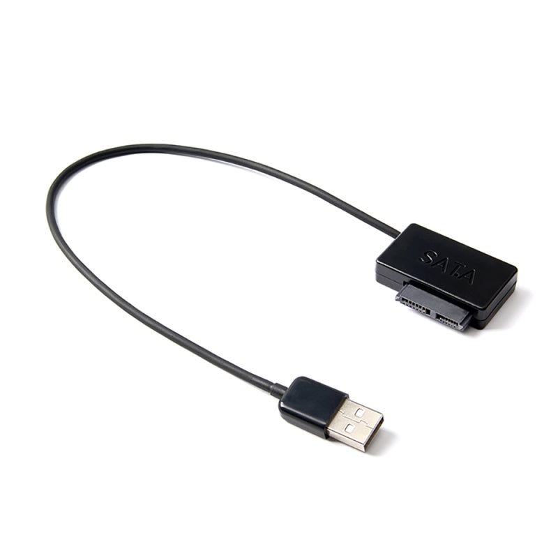 كابل محرك أقراص ضوئي MSATA إلى USB2.0: نقل ثابت بسرعة 480 ميجابيت في الثانية، لا توجد طاقة خارجية مطلوبة، توصيل واستخدام - كابل أسود صغير ومحمول لمحركات الأقراص الضوئية للأجهزة المحمولة التي تعمل بواجهة SATA من 6+7 دبوس - Image 5