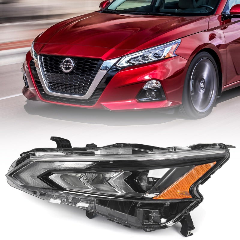 Huray LED Headlight Assembly Fit for Nissan Altima 20192022 LH Projector Headlamp wLED DRL OE Style Replacement for NI2502266 Left Driver Side