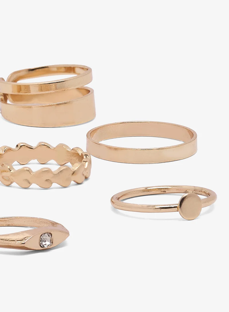 جينجر خواتم ذهب عريضة جريئة