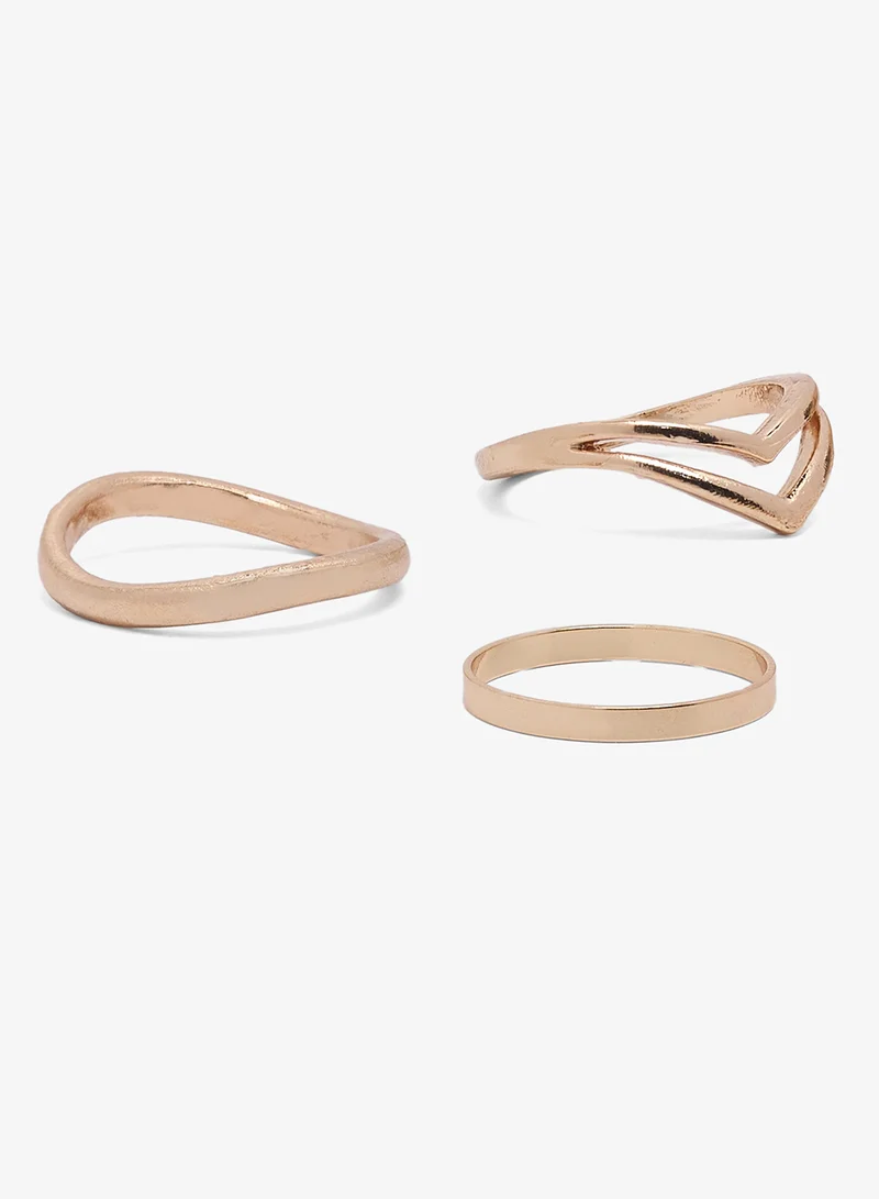 جينجر خواتم ذهب عريضة جريئة