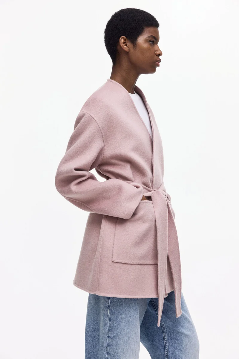 اتش اند ام معطف مصنوع يدوياً من مزيج الصوف