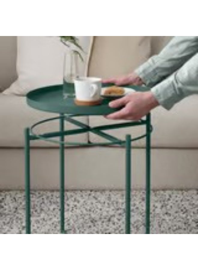 Tray table dark grey green 45x53 cm - Image 2