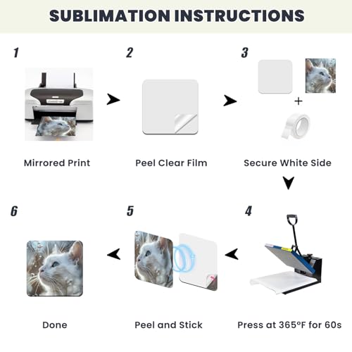 AceSubli 80 PCS Sublimation Magnet Blanks Bulk 3x3 in, 40 Metal Sublimation Blanks and 40 Soft Magnets, Square Metal Sublimation Fridge Magnet Photo Blanks for Refrigerator as Personalized Gift - Image 5