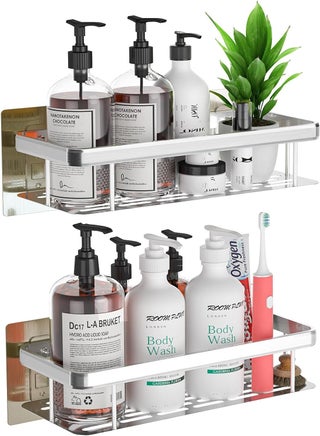 Shower Caddy Shelf Pack of 2, No Drilling Wall Mounted Shower Organizer, Rustproof Bath Storage Basket for Bathroom Toilet Kitchen Silver - pzsku/Z3F39B8EEF45BD279446BZ/45/_/1719198658/d774cd25-5d6a-4583-94a3-37e9386a0a9b