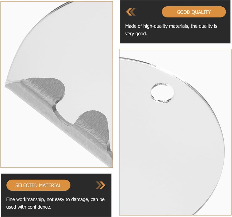 مجموعة مرايا مكياج أكريليكية مضادة للضباب بتصميم دائري غير قابل للكسر، مرآة حلاقة محمولة للاستخدام في الحمام والدش، إكسسوار لواجهة المكياج مقاوم للضباب - Image 3