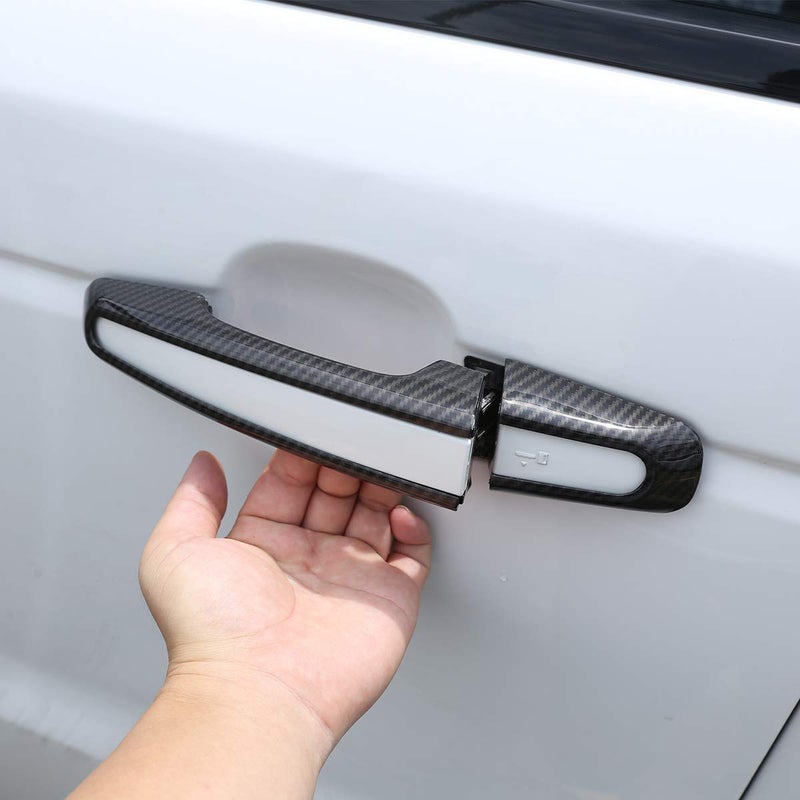 For Jaguar XE XF FPace EPace X761 Car ABS Carbon Fiber Style Exterior Door Handle Cover Trim For Land Rover Range Rover Sport Vogue Evoque Discovery Sport Discovery 5
