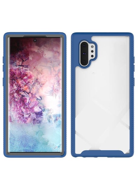 Case Cover For Samsung Galaxy Note 10 Plus Starry Sky Solid Color Series Shockproof PC + TPU Protective Case Royal Blue