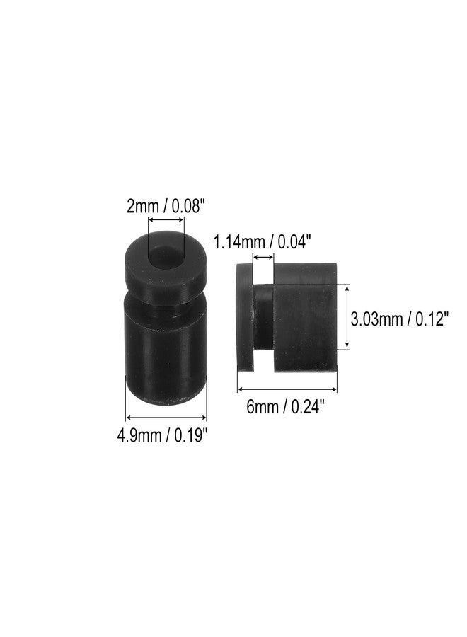 MECCANIXITY RC Anti Vibration Rubber Balls for RC F4 F7 Flight Controller M2x6mm Shock Absorption Balls (Black), Pack of 12 - Image 2
