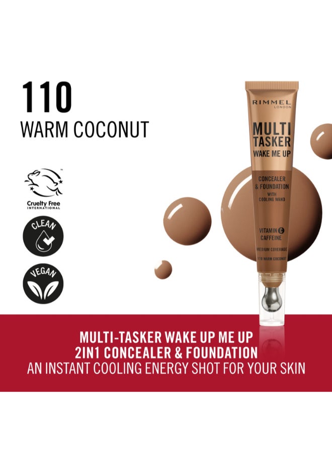 RIMMEL LONDON خافي العيوب والأساس متعدد المهام - 110 - جوز الهند الدافئ، 20 مل - Image 2