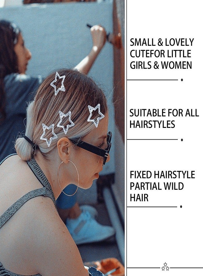 Doneace 10PCS Glitter Metal Hair Barrettes for Girls Women - Cute Y2K 2000s Star Hairpins Headpieces and Non-Slip Star Hair Accessories for Thin & Thick Hair - Image 4