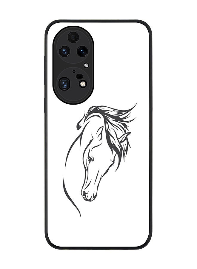 Stylizedd Rugged Black edge case for Huawei P50 Pro Slim fit Soft Case Flexible Rubber Edges Anti Drop TPU Gel Thin Cover - ArabStallion Strut - Image 1