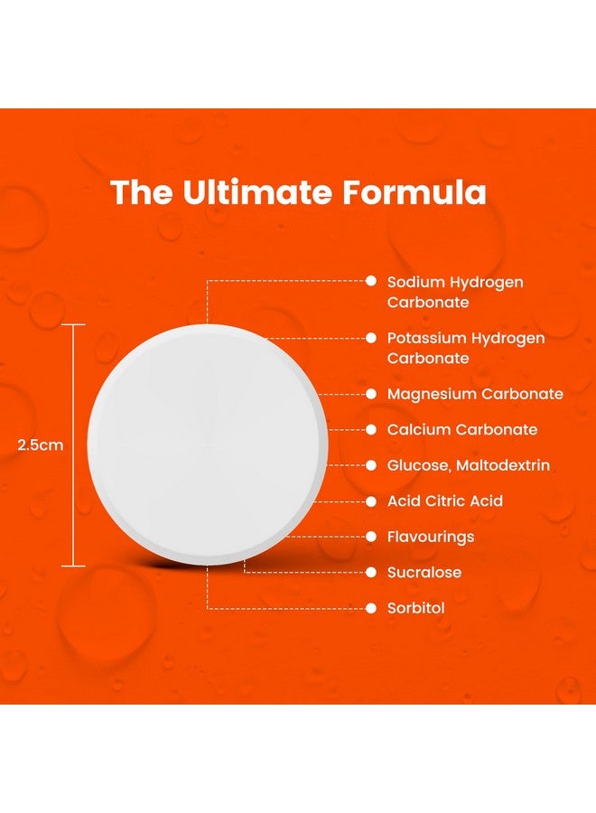 بريسيجن هايدراشن أقراص إلكتروليت الترطيب الدقيق - أقراص ترطيب فوارة متعددة القوة - تقاوم التقلصات - منخفضة السعرات الحرارية، خالية من الجلوتين، نباتية/مناسبة للنباتيين (أنبوب واحد، 1000 مجم/لتر - أنبوب برتقالي) - Image 4