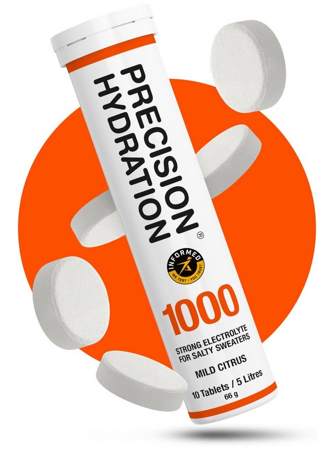 بريسيجن هايدراشن أقراص إلكتروليت الترطيب الدقيق - أقراص ترطيب فوارة متعددة القوة - تقاوم التقلصات - منخفضة السعرات الحرارية، خالية من الجلوتين، نباتية/مناسبة للنباتيين (أنبوب واحد، 1000 مجم/لتر - أنبوب برتقالي) - Image 1