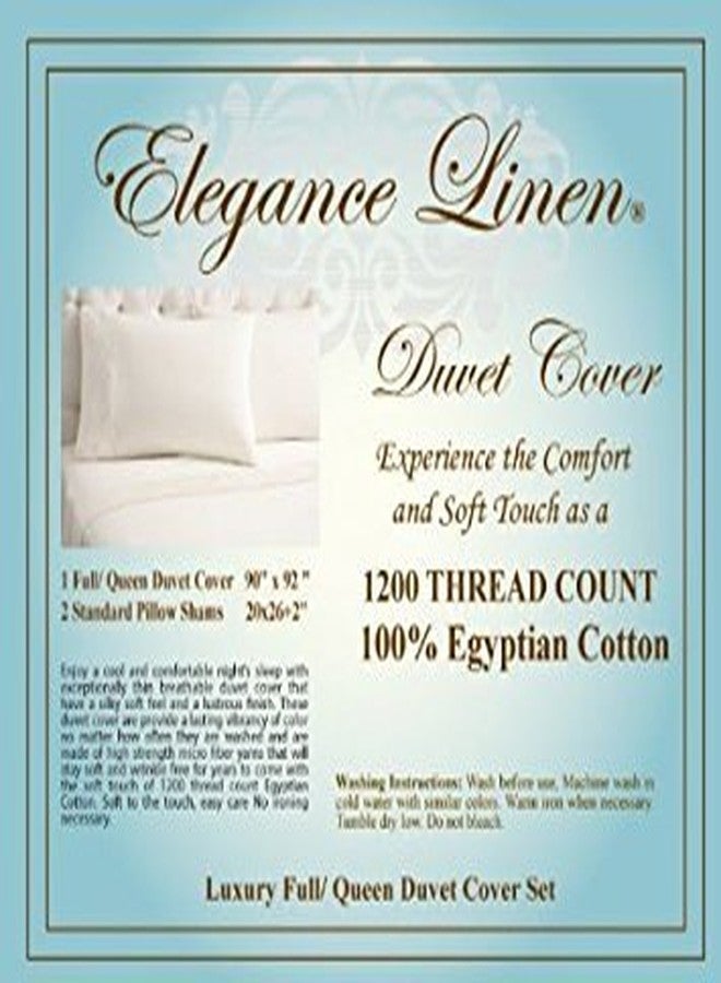 Elegance Linen Wrinkle-Free- 1500 Thread Count Full/Queen Size Egyptian Quality 3pcs Duvet Cover Set, Solid, Gold - Image 2