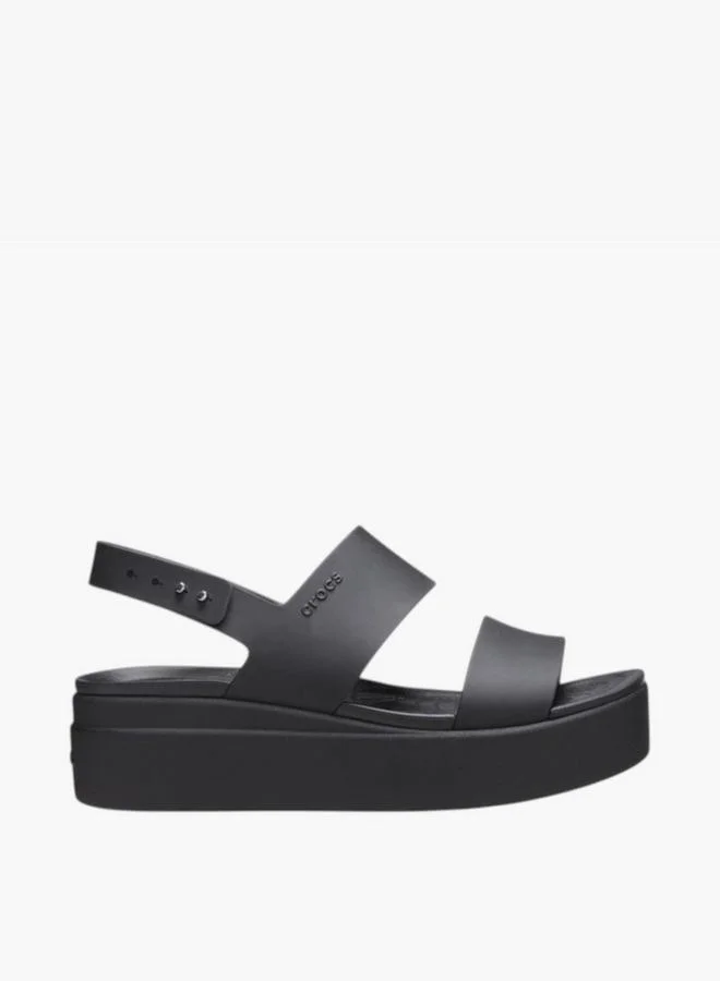 كروكس Women's Strappy Flatform Sandals with Buckle Closure