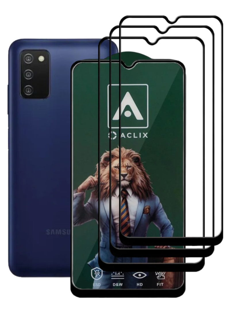 ACLIX 3 Pieces Antistatic ESD Dustproof Premium Quality High Definition Tempered Glass Screen Protector Designed For Samsung Galaxy A03s - Image 1