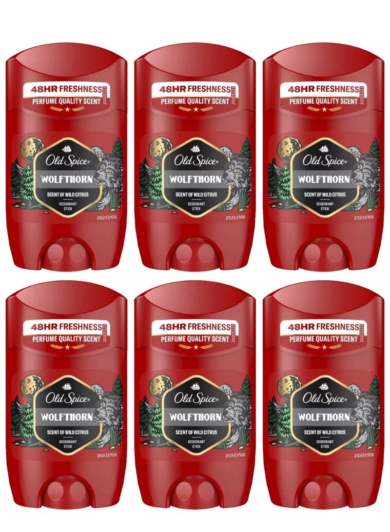 أولد سبايس ولفثورن مزيل العرق عصا للرجال حزمة من 6