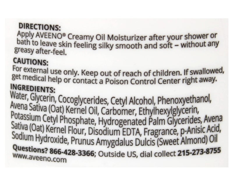 Aveeno Creamy Oil R Size 12oz Aveeno Creamy Moisturizing Oil - Image 4