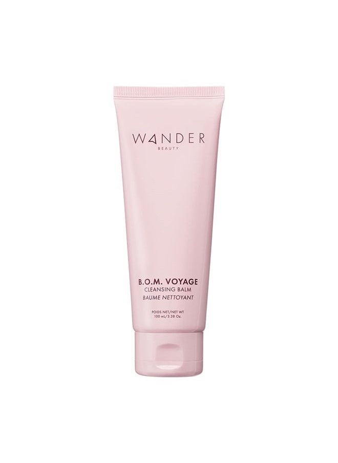 Wander Beauty Korean Cleansing Balm Makeup Remover B.O.M VOYAGE CLEANSING BALM | Melt Away Makeup Remover Balm & Vegan Face Wash. Paraben Free, Sulfate Free Cleanser.  - Image 1