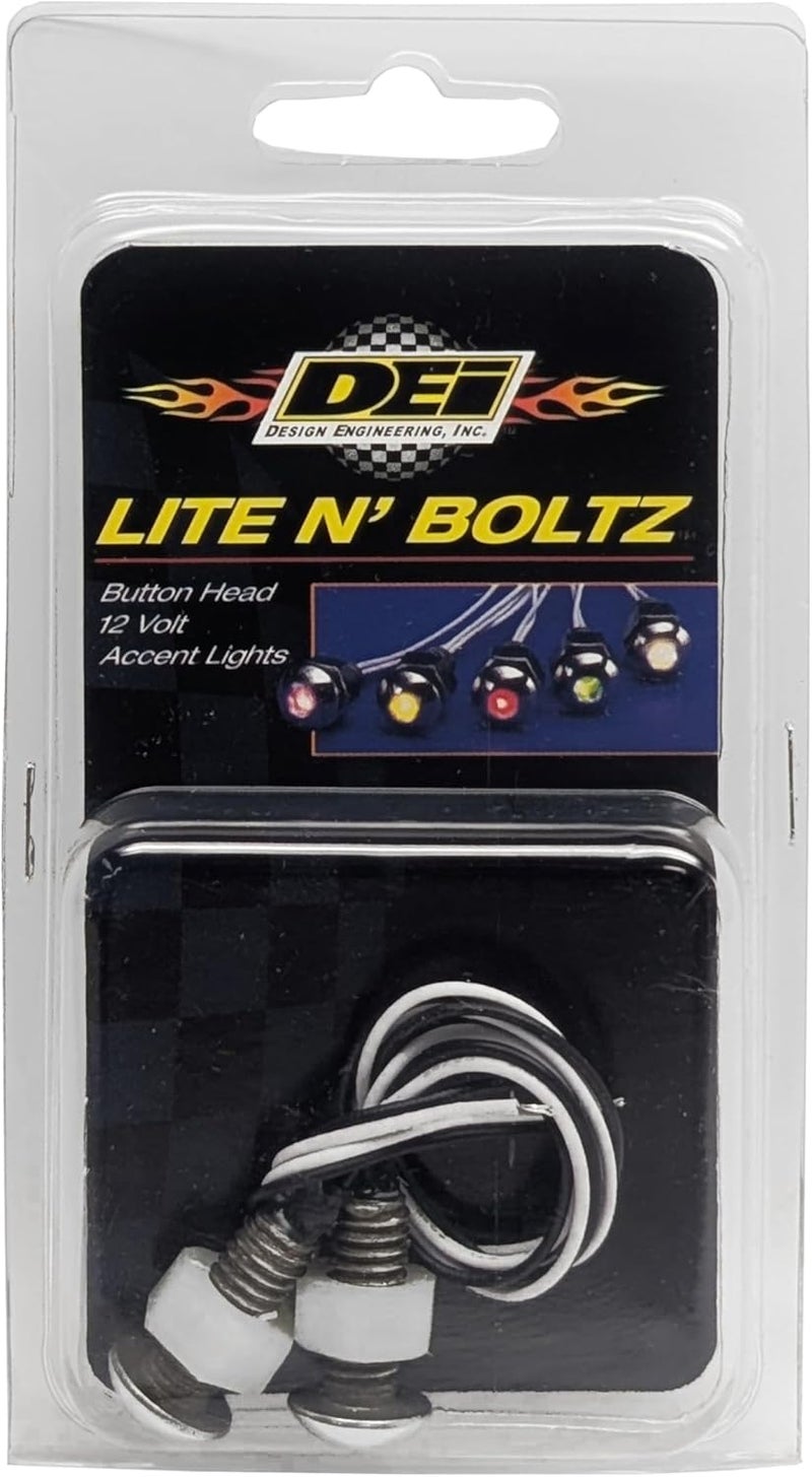 Design Engineering 030304 Lite'N Boltz Red Accent Lighting - LED Lighted Button Head Bolts (Pack of 2) - Image 2