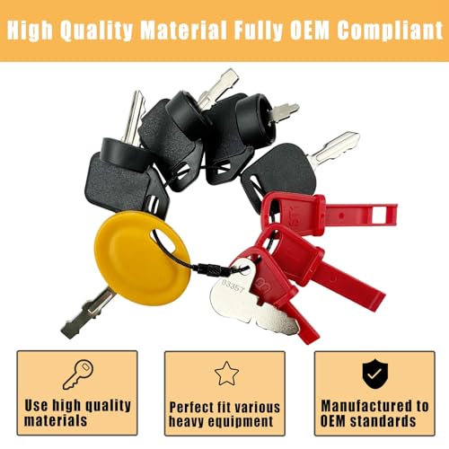 MANUTEX Lawn Mower Keys Set 9 Pcs for Cub Cad-et M-TD John De-ere Hus-qvarna To-ro Craft-sman Kub-ota Troy-Bi-lt Snow Engines 625-05000 63-8360 532411935 AM132500 GY20680 83357 925-2054A Snow Blower Keys - Image 3