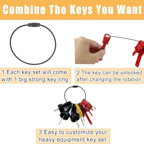 MANUTEX Lawn Mower Keys Set 9 Pcs for Cub Cad-et M-TD John De-ere Hus-qvarna To-ro Craft-sman Kub-ota Troy-Bi-lt Snow Engines 625-05000 63-8360 532411935 AM132500 GY20680 83357 925-2054A Snow Blower Keys - Image 4