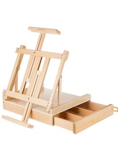Falling In art Falling in Art Studio Sketchbox Easel, Adjustable Beechwood Tabletop Easel Box for Painting, Portable Desktop Easel with Storage Drawer, Suitable for Beginners and Artists  - Image 1