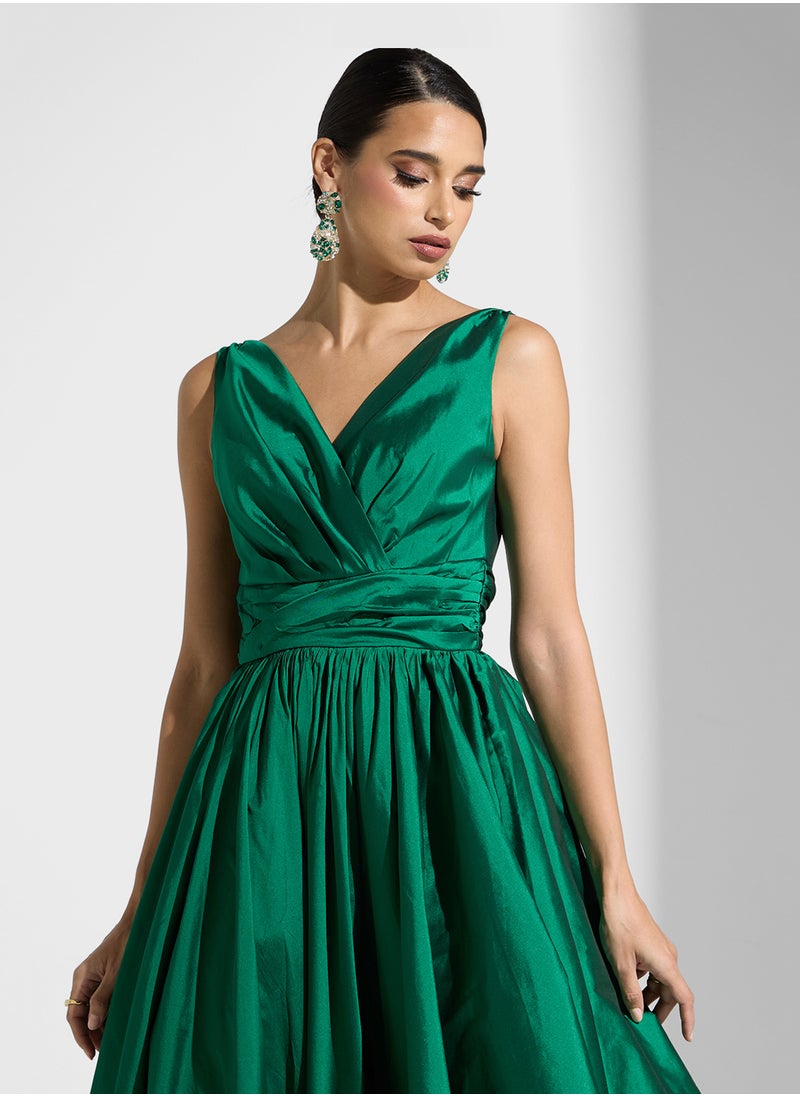 Namshi x - Ruched Detail A-Line Dress - Image 1