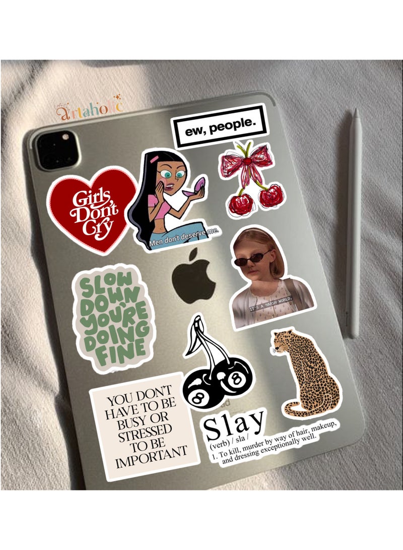 ملصقات للاب توب من الفينيل  من ارتاهوليك، 10 قطع