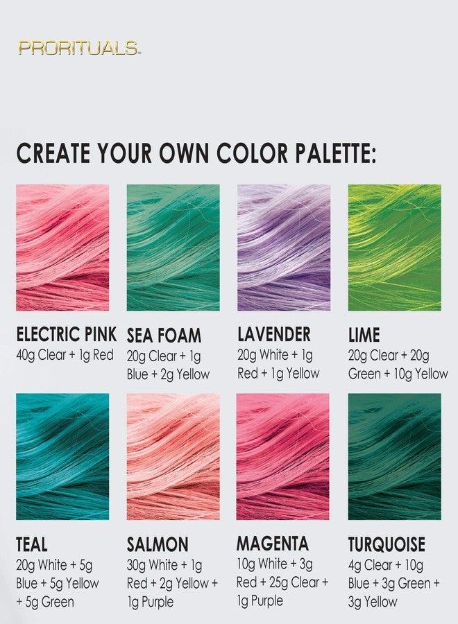 Prorituals ProPigment 2.0 Bright & Bold Direct Dye - Professional Hair Color Dye - White Hair Dye Your Hair Feeling Soft and Silky, White, 12oz - Image 5