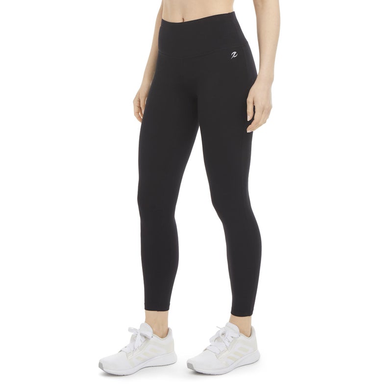 Energy Zone Women's Cotton Stretch High Waist Ankle Legging, Deep Black, 2X - Image 2