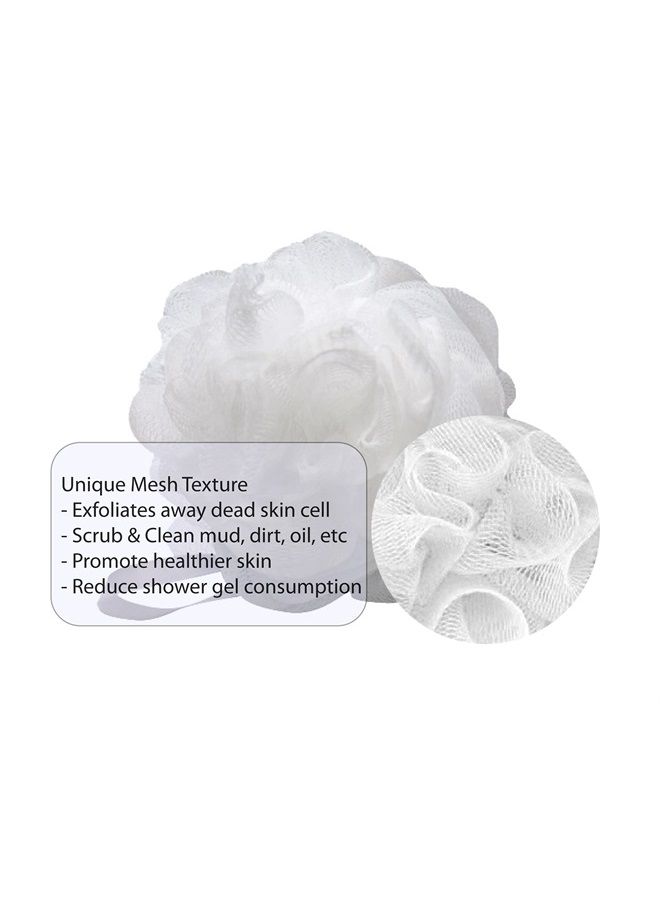 Mesh Pouf Bath Sponge (4 Pack) (Multi-Color)