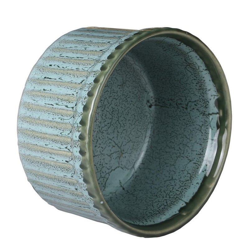 Caffeine Ceramic Handmade Green Crackle Studio Ramekins Bowl (Set of 2) - Image 3