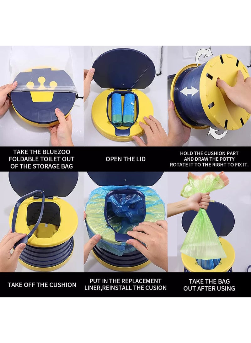 Travel Potty for Toddler, Portable and Foldable Toilet, Apply to Seat Emergency Toilet for Car, Camping, Outdoor, Indoor - Image 5