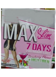 Max Slim 7 Days - Strawberry Flavor + High Fiber Drink 10 x 15g