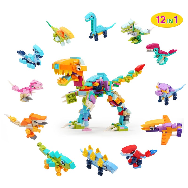 CUTE STONE 12 Pack Filled Easter Eggs with Dinosaur Building Blocks Sets, Easter Basket Stuffers Easter Party Favors for Boy, Girls and Kids - Image 5