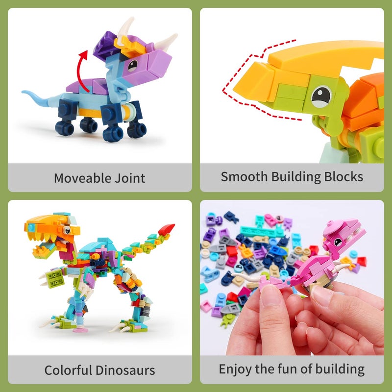CUTE STONE 12 Pack Filled Easter Eggs with Dinosaur Building Blocks Sets, Easter Basket Stuffers Easter Party Favors for Boy, Girls and Kids - Image 3