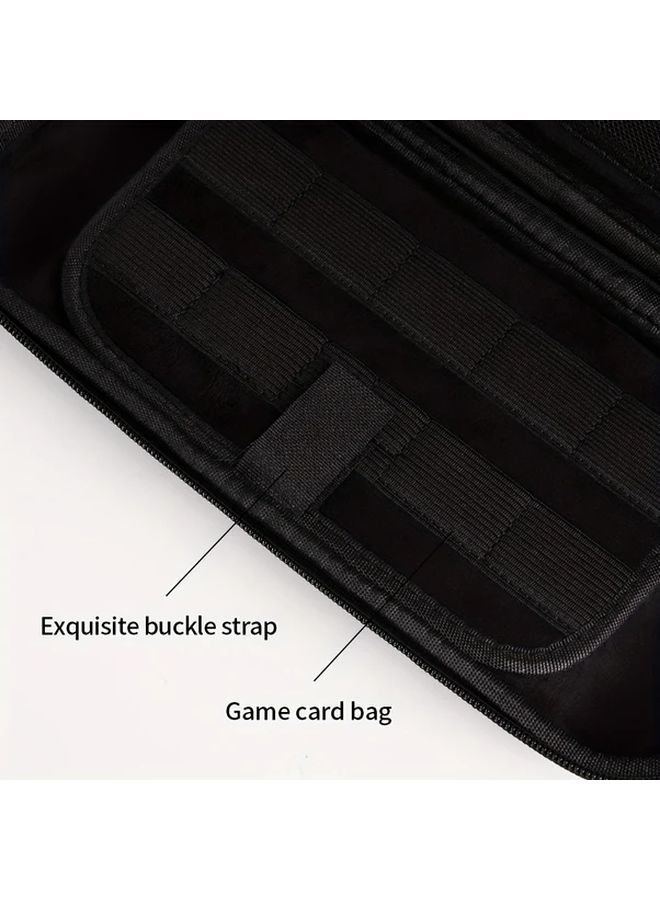 Black Mecha Style Storage Bag for Nintendo Switch Console Game Cards and Accessories Soft Fleece Lining Protection - Image 5