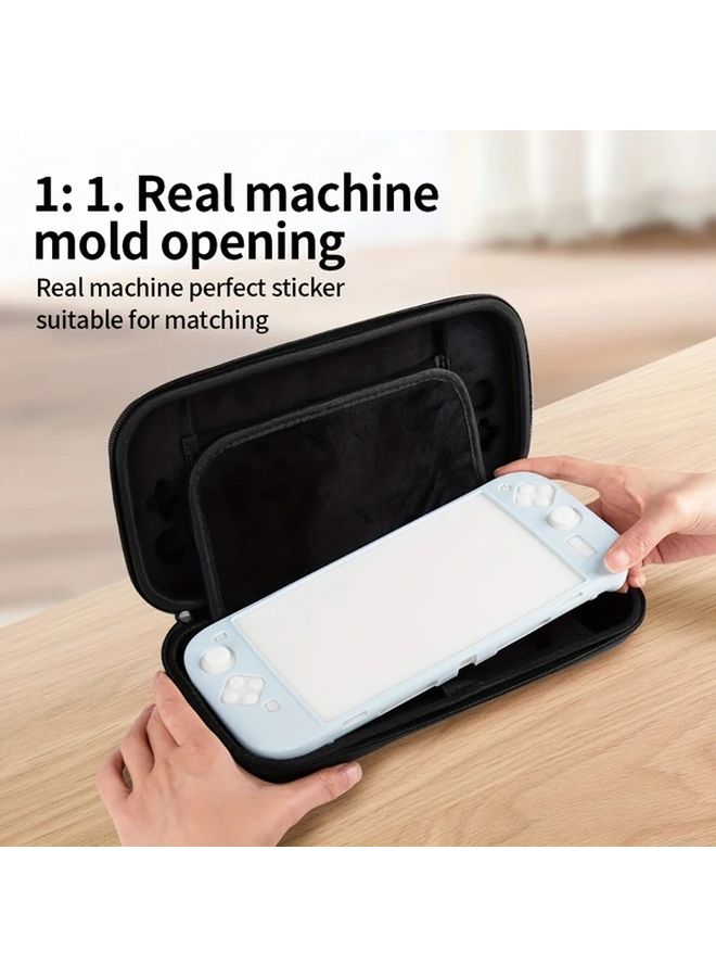 Black Mecha Style Storage Bag for Nintendo Switch Console Game Cards and Accessories Soft Fleece Lining Protection - Image 4