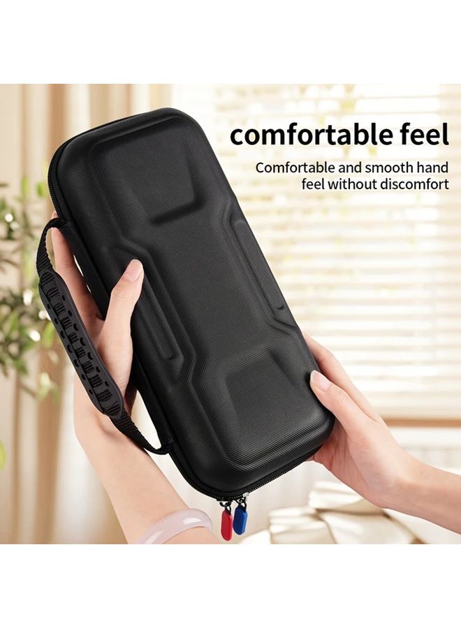 Black Mecha Style Storage Bag for Nintendo Switch Console Game Cards and Accessories Soft Fleece Lining Protection - Image 1