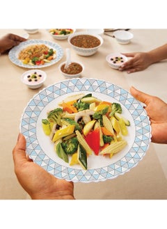 British Chef 10 Piece Opalware Dinner Set | Microwave & Dishwasher Safe-Weave Dinnerware Set With 4 Piece Dinner Plates, 2 Pcs Side Plates, 2 Pcs Soup Bowls, 2 Pcs Spoons | Chip & Scratch Resistant, White  - Image 4