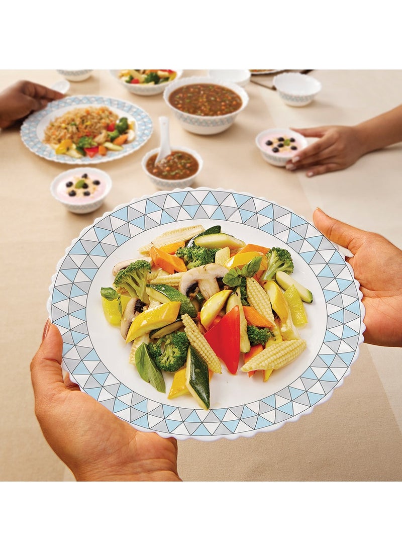 British Chef 10 Piece Opalware Dinner Set | Microwave & Dishwasher Safe-Weave Dinnerware Set With 4 Piece Dinner Plates, 2 Pcs Side Plates, 2 Pcs Soup Bowls, 2 Pcs Spoons | Chip & Scratch Resistant, White  - Image 4