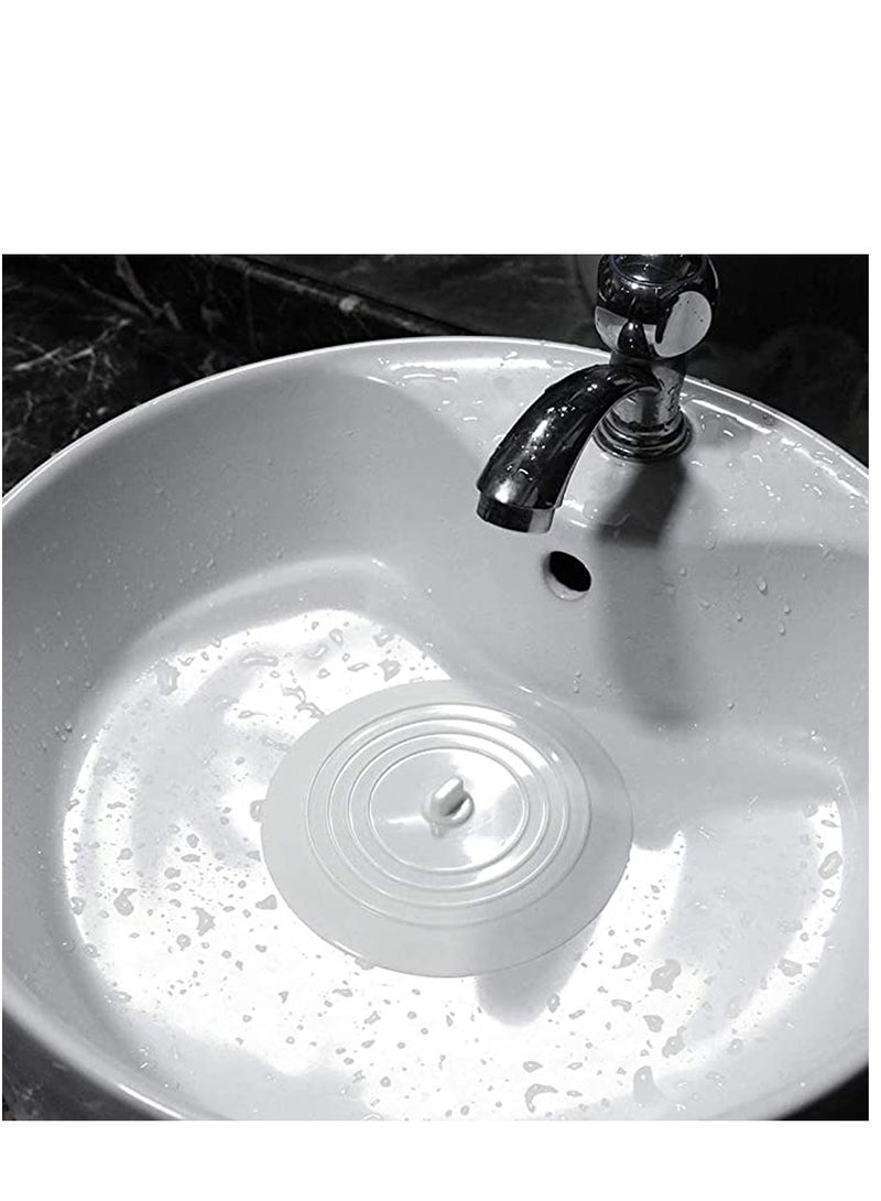 KASTWAVE 6 Inches Silicone Tub Stopper Drain Stopper, Silicone Bath Plug Tub Stopper White Drain Plug for Kitchens, Bathrooms and Laundries - Image 3