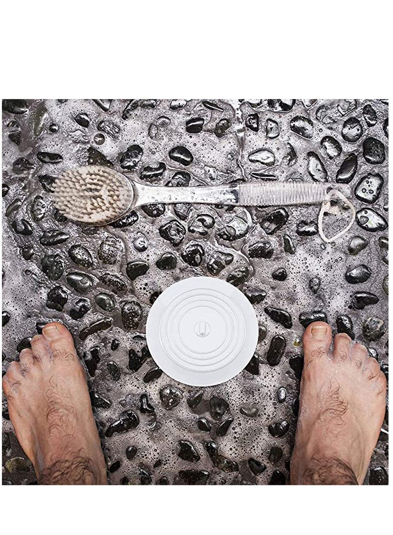 KASTWAVE 6 Inches Silicone Tub Stopper Drain Stopper, Silicone Bath Plug Tub Stopper White Drain Plug for Kitchens, Bathrooms and Laundries - Image 2