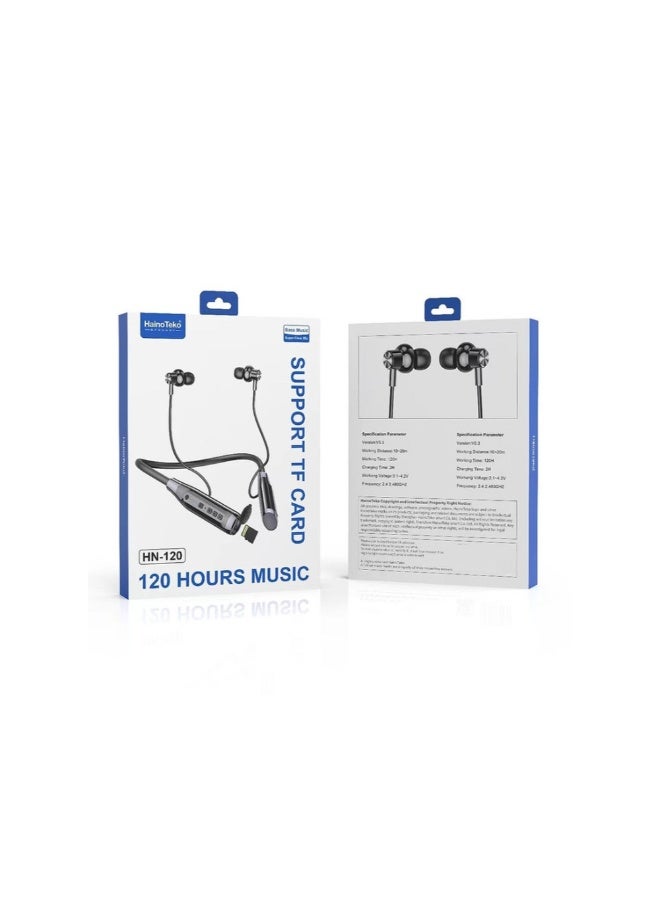 Haino Teko Germany HN81 Neckband Wireless Earphone Black - Image 2