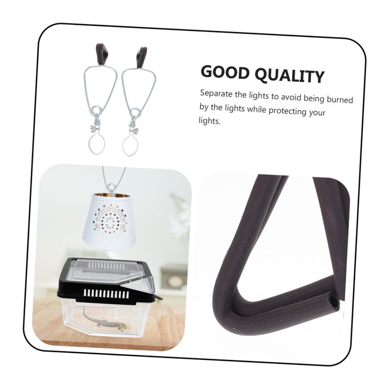 2pcs Metal Reptile Lampshade Fixing Clips for Terrarium Lighting Climbing Pets Easy Safe Hold - Image 4