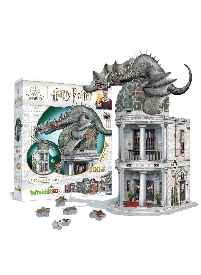 Wrebbit 3D Puzzle Wrebbit3D Harry Potter 3D Puzzle Model of Gringotts Bank | Diagon Alley Collection | A Mystical Journey of 300 Pieces for Witches, Wizards, and Muggles - Image 1